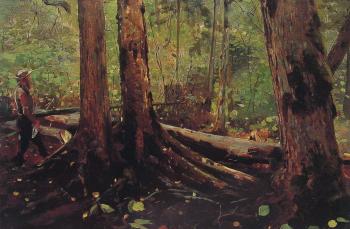 Winslow Homer : Woodchopper in the Adirondacks